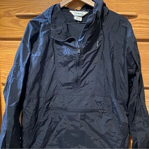 L. L. Bean Black Hooded Windbreaker